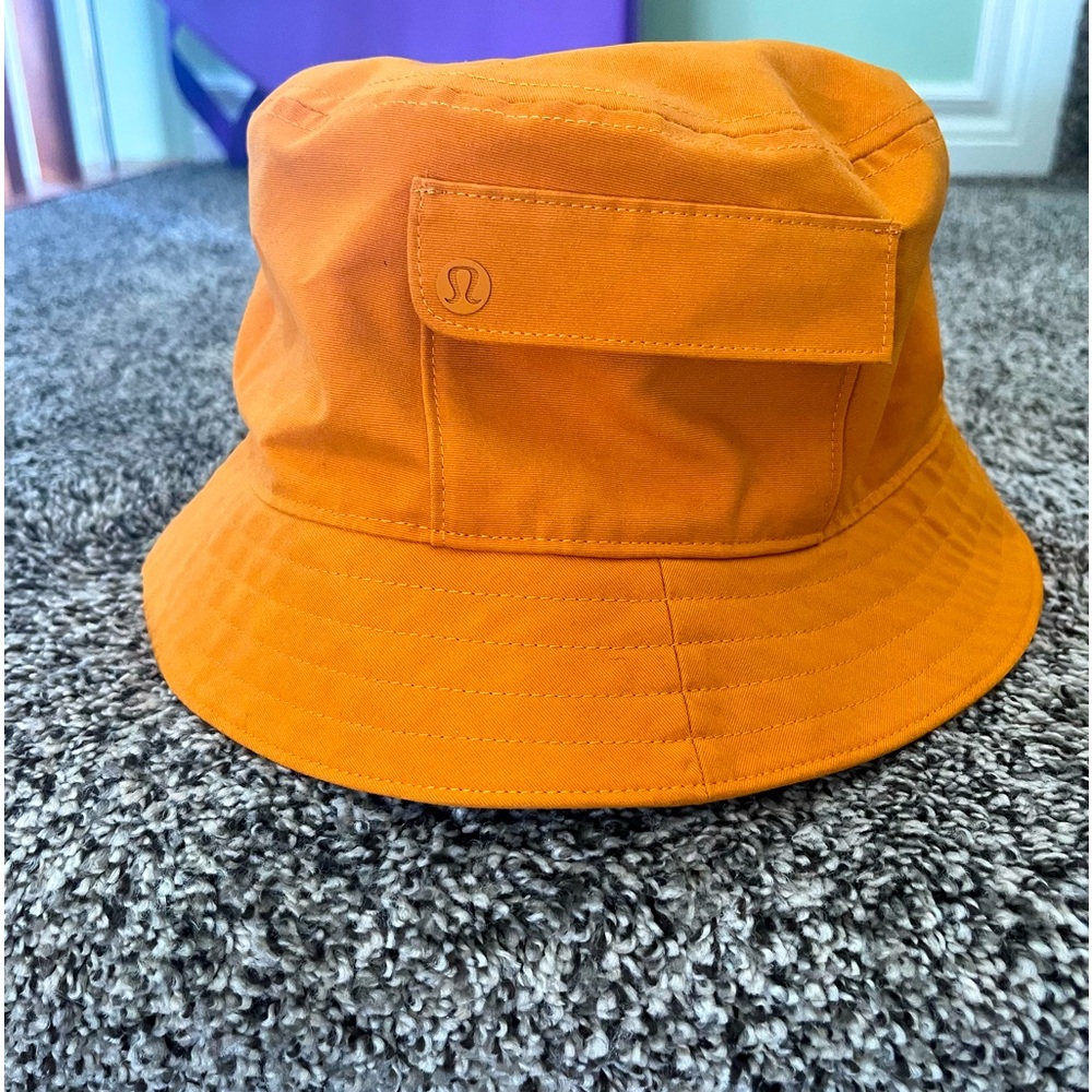 Lulu lemon bucket hat warm orange